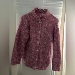 Pink Knit Cardigan with Pockets Size M